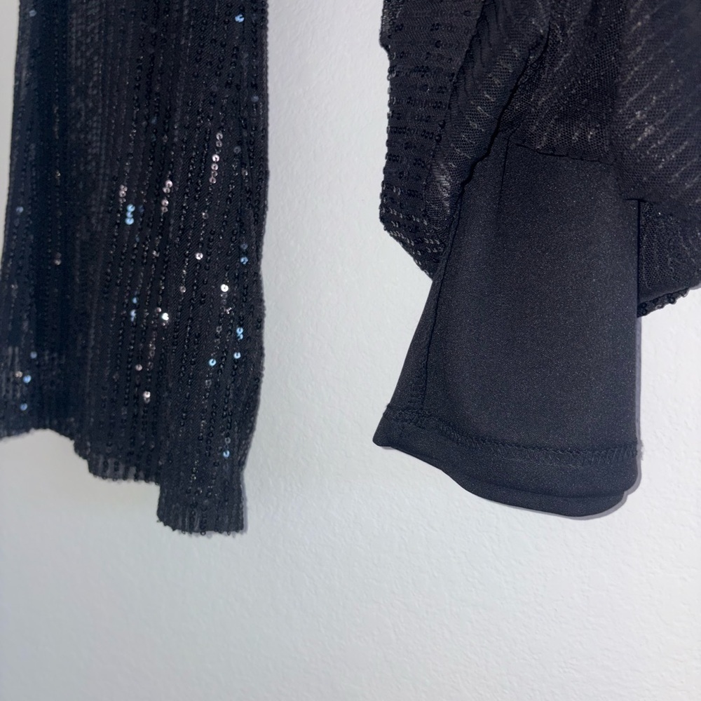 Black Sequin Flare Pants - Picture 7 of 10